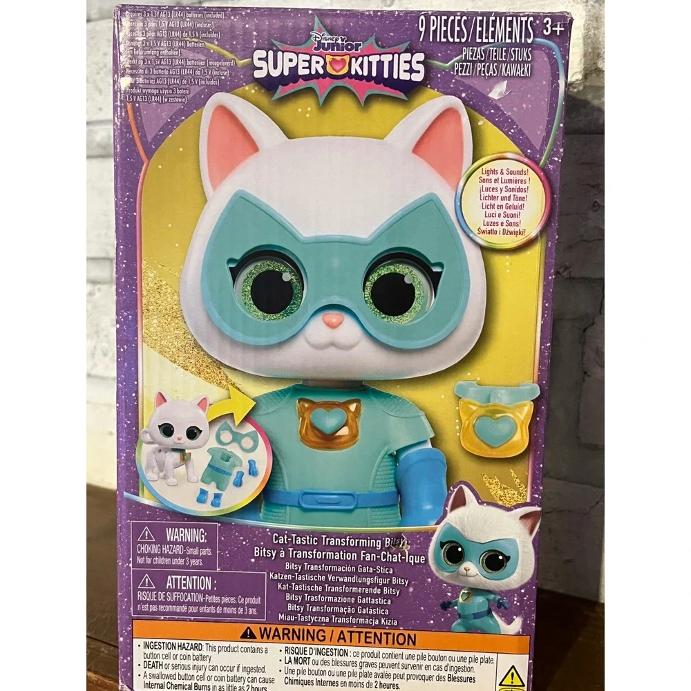 Disney Junior SuperKitties Cat-Tastic Transforming Bitsy figure New in‎ Box